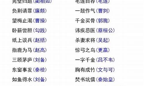 关于历史的成语故事_关于历史的成语故事50字