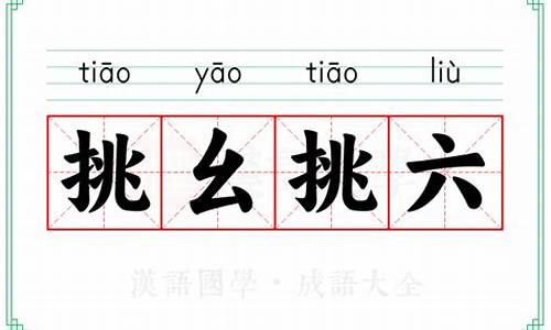 挑六的成语用法_挑幺挑六成语接龙