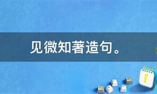 见微知著造句大全及答案四年级_知微见著的造句