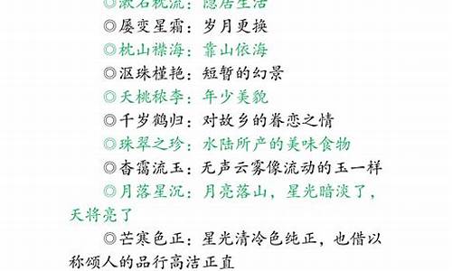 冷门四字成语大全及解释_比较冷门的四字词